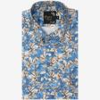 Print Blue Shirt : Party