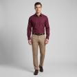 Self Design Maroon Shirt : Business