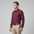 Self Design Maroon Shirt : Business