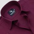 Self Design Maroon Shirt : Business