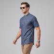 Self Design Navy Blue Shirt : Ditto