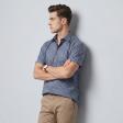 Print Blue Shirt : Party