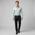 Self Design Light Green Shirt : Business