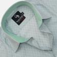 Self Design Light Green Shirt : Business