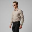 Self Design Fawn Shirt : Business