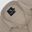Self Design Fawn Shirt : Business