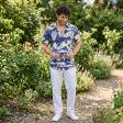 Print Blue Shirt : Ditto