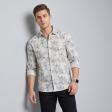 Print Blue Shirt : Party