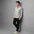 Print Blue Shirt : Party
