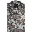 Print Brown Shirt : Party