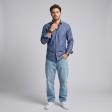 Self Design Dark Blue Shirt : Business