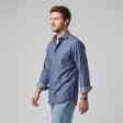 Self Design Dark Blue Shirt : Business