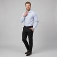 Self Design Blue Shirt : Business