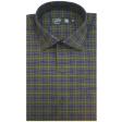 Checks Dark Green Shirt : Business