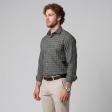Checks Dark Green Shirt : Business