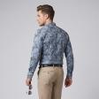 Print Blue Shirt : Party