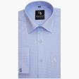 Self Design Light Blue Shirt : Business
