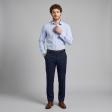 Self Design Light Blue Shirt : Business