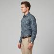 Print Blue Shirt : Party
