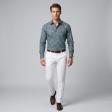 Print Blue Shirt : Party