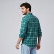 Checks Green Shirt : Slim