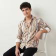 Print Peach Shirt : Slim