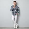 Print Gray Shirt : Slim