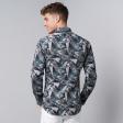 Print Gray Shirt : Slim