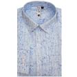 Print Light Blue Shirt : Slim