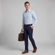 Print Light Blue Shirt : Slim
