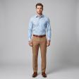 Self Design Aqua Blue Shirt : Business
