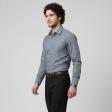 Self Design Blue Shirt : Business