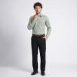 Self Design Light Green Shirt : Business