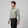 Self Design Light Green Shirt : Business