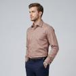 Self Design Brown Shirt : Business