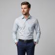 Self Design Light Green Shirt : Business