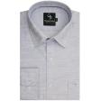 Self Design Blue Shirt : Business