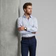 Self Design Blue Shirt : Business