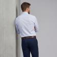 Self Design Blue Shirt : Business