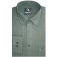 Self Design Dark Green Shirt : Business