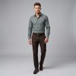 Self Design Dark Green Shirt : Business