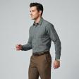 Self Design Dark Green Shirt : Business
