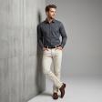Self Design Dark Gray Shirt : Business