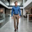 Self Design Dark Blue Shirt : Business
