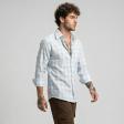 Checks Aqua Blue Shirt : Business