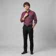 Self Design Maroon Shirt : Business