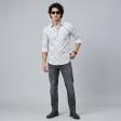 Print Blue Shirt : Party