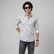 Print Blue Shirt : Party