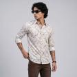 Print Brown Shirt : Party
