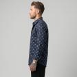 Print Blue Shirt : Party